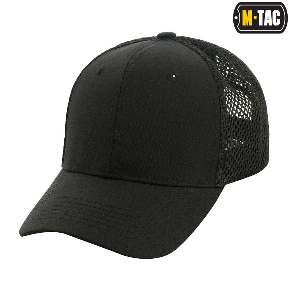 Бейсболка M-Tac з сіткою Flex ріп-стоп S/M (40569002-56) Чорна (Black) 217487 фото