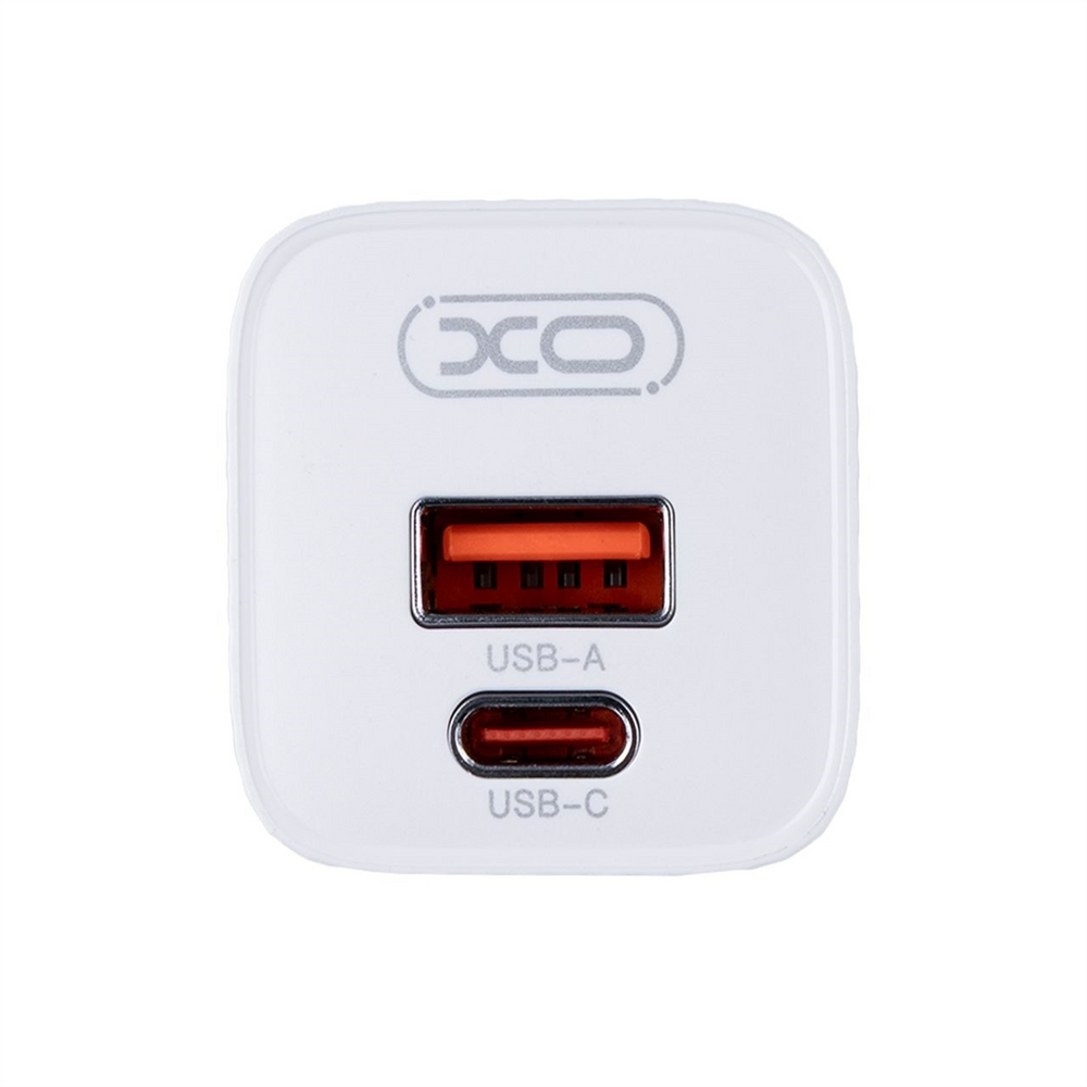 Зарядний пристрій XO L149 (USB + USB-C) 30W+ кабель Type-C to Type-C Білий (White) 141221 фото