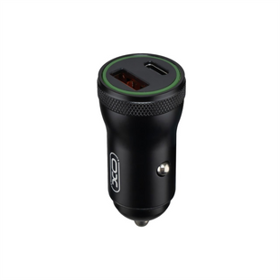 Автомобільний зарядний пристрій XO CC33 1USB QC3.0+1Type-C PD 18W Чорний (Black) 127000 фото