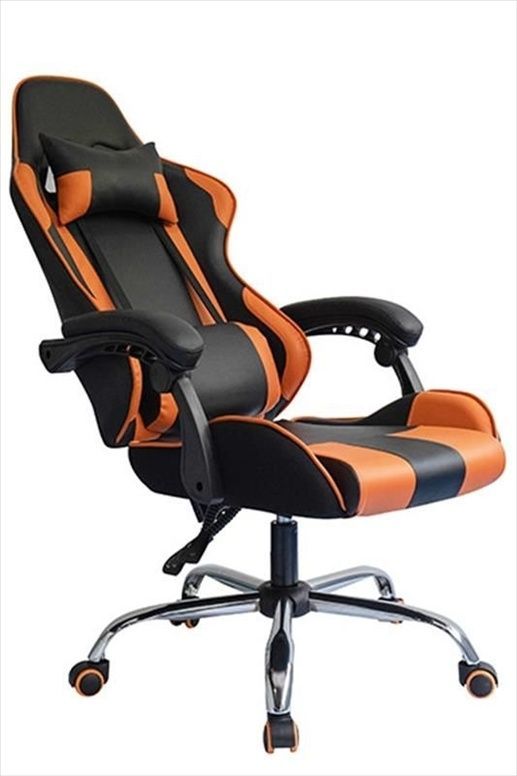Крісло ігрове FrimeCom Nina Чорне Помаранчеве (Black Orange) 164983 фото
