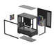Корпус DeepCool CG380 3F Чорний (Black) 231983 фото 4