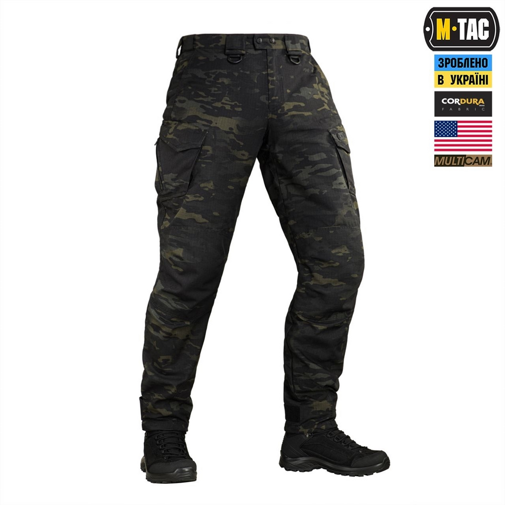 Штани M-Tac Aggressor Elite NYCO Extreme Чорні (Multicam Black) (30/34) 237076 фото