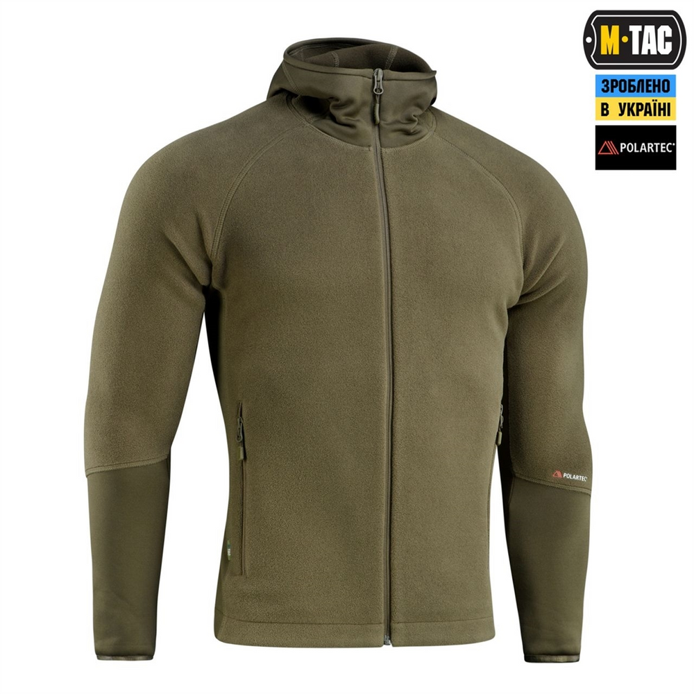 Кофта M-Tac Hoodie Polartec Sport Зелена (Dark Olive) (2XL) 228695 фото