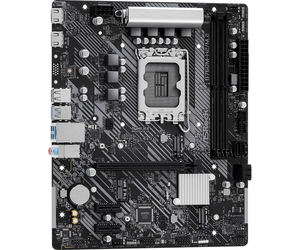 Материнська плата ASRock B760M-H2/M.2 Чорна (Black) 207264 фото