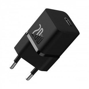 Зарядний пристрій Baseus Gan5S Fast Charger 20W (1USB-C) Чорний (Black) 126875 фото