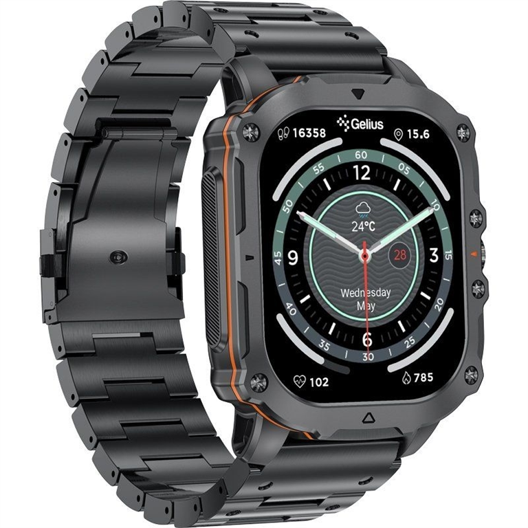 Смарт-годинник Gelius Tactical Heavy GP-SW016 Чорний (Black Chrome) 203293 фото