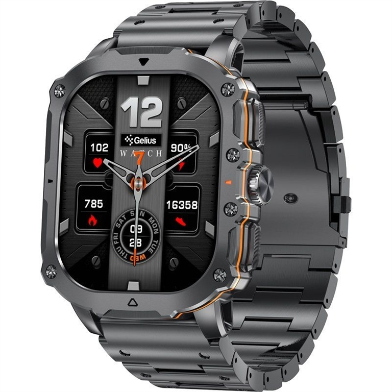 Смарт-годинник Gelius Tactical Heavy GP-SW016 Чорний (Black Chrome) 203293 фото