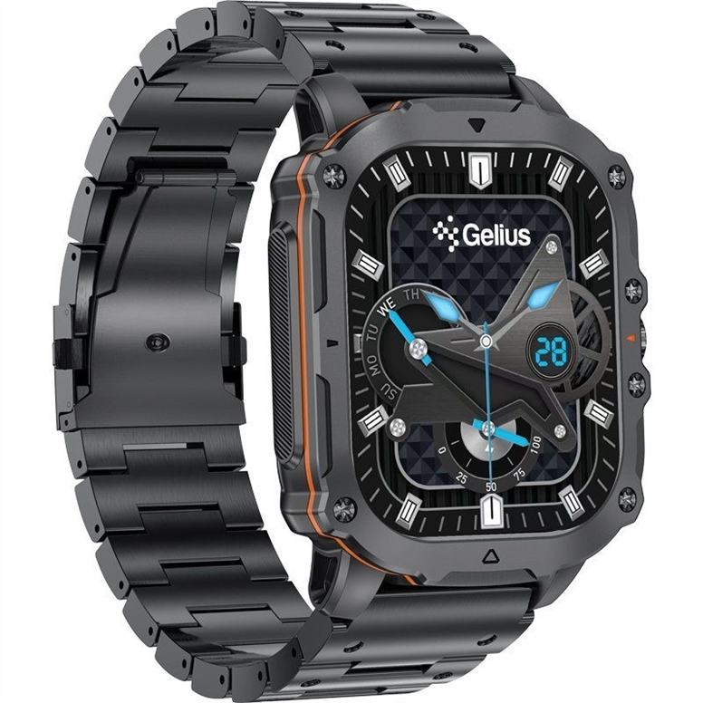 Смарт-годинник Gelius Tactical Heavy GP-SW016 Чорний (Black Chrome) 203293 фото