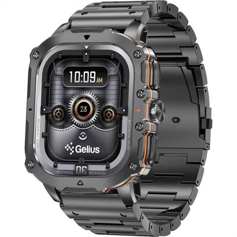 Смарт-годинник Gelius Tactical Heavy GP-SW016 Чорний (Black Chrome) 203293 фото