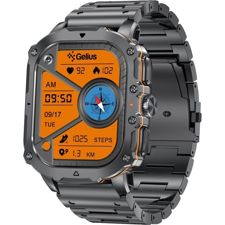 Смарт-годинник Gelius Tactical Heavy GP-SW016 Чорний (Black Chrome) 203293 фото