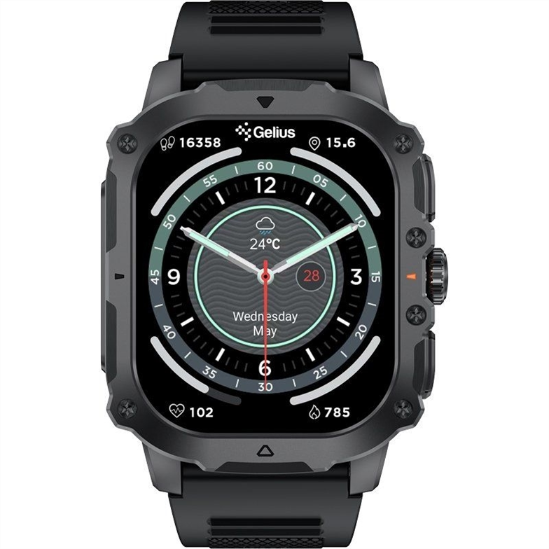 Смарт-годинник Gelius Tactical Heavy GP-SW016 Чорний (Black Chrome) 203293 фото