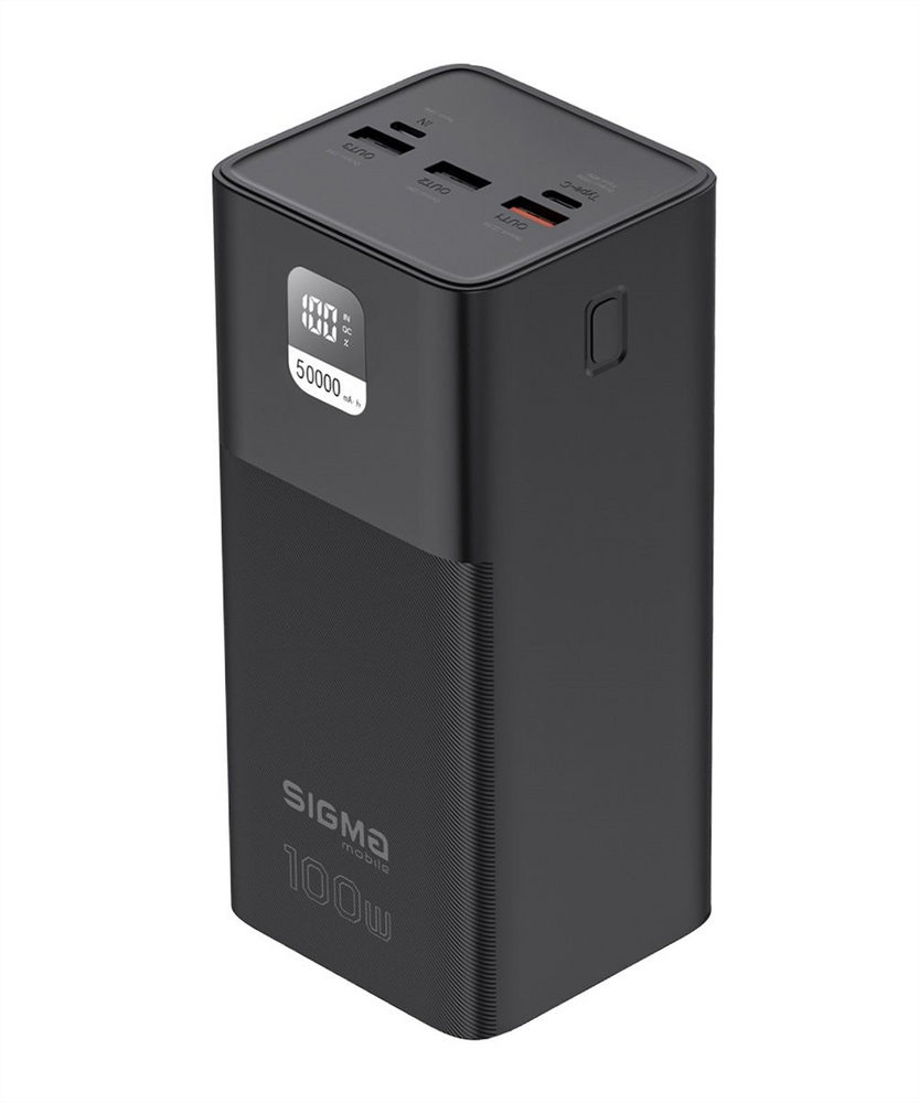 PowerBank 50000 mAh Sigma mobile X-Power SI50A6QLX Чорний (Black) 145508 фото