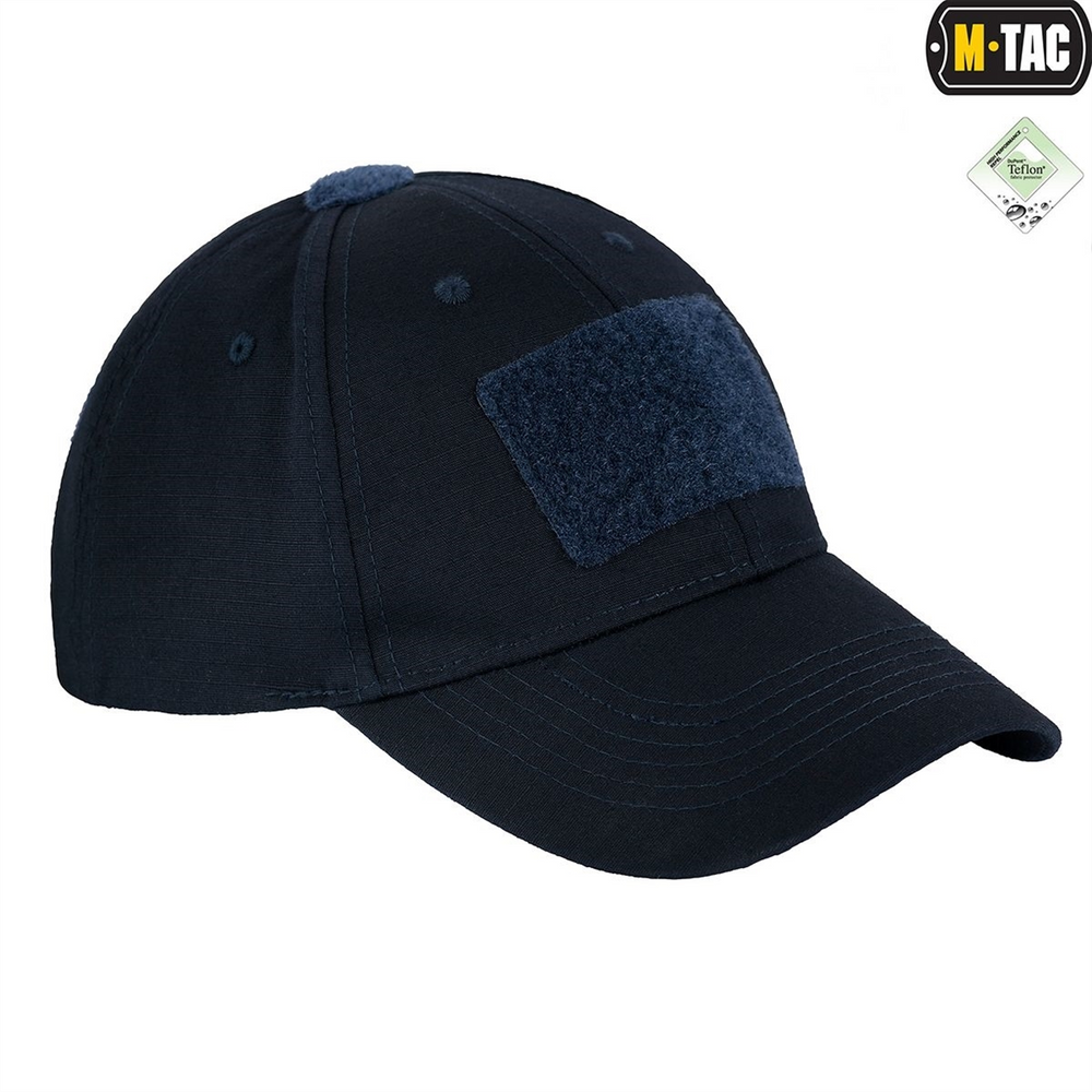 Бейсболка M-Tac з липучкою Flex ріп-стоп Dark Navy Blue (L/XL) 227259 фото