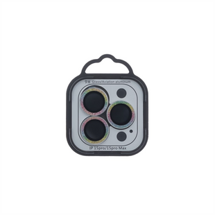 Захисне скло на камеру iPhone 15 Pro/15 Pro Max Metal Sparkles Різнобарвне (Rainbow) 123032 фото