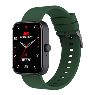 Смарт-годинник 2E Alpha SQ Music Edition 46мм, 1.78", 368x448, AMOLED, BT 5.2 Чорний Зелений (Black Green) 197121 фото