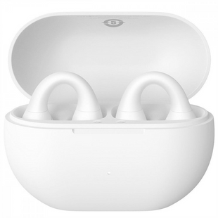 Бездротові навушники вкладиші Baseus Bass 15 Clip Open-Ear T0WS Біла (White) 247778 фото