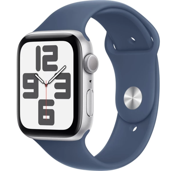 Смарт-годинник Apple Watch SE 2024 GPS 44mm Silver Aluminium Case with Sport Band - (MXEQ3QH/A) Срібний (Silver) 144934 фото