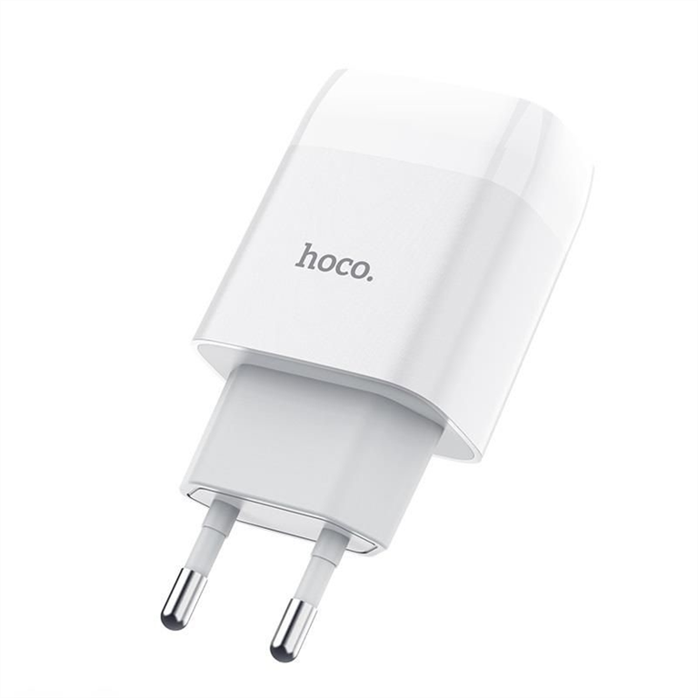Зарядний пристрій Hoco C72A Glorious (1USB, 2.1А) (6931474713001) + кабель MicroUSB Білий (White) 165841 фото