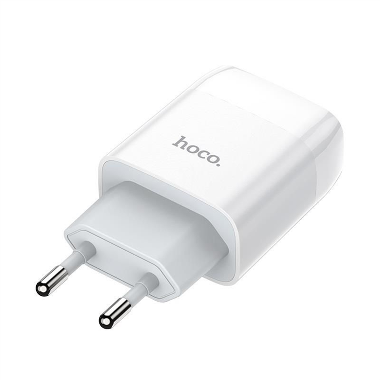 Зарядний пристрій Hoco C72A Glorious (1USB, 2.1А) (6931474713001) + кабель MicroUSB Білий (White) 165841 фото