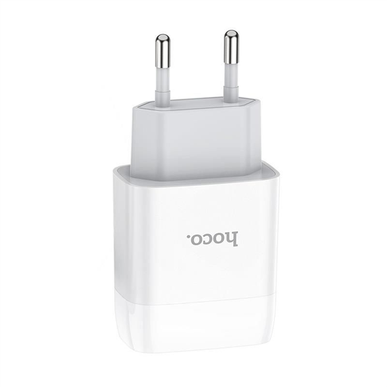 Зарядний пристрій Hoco C72A Glorious (1USB, 2.1А) (6931474713001) + кабель MicroUSB Білий (White) 165841 фото
