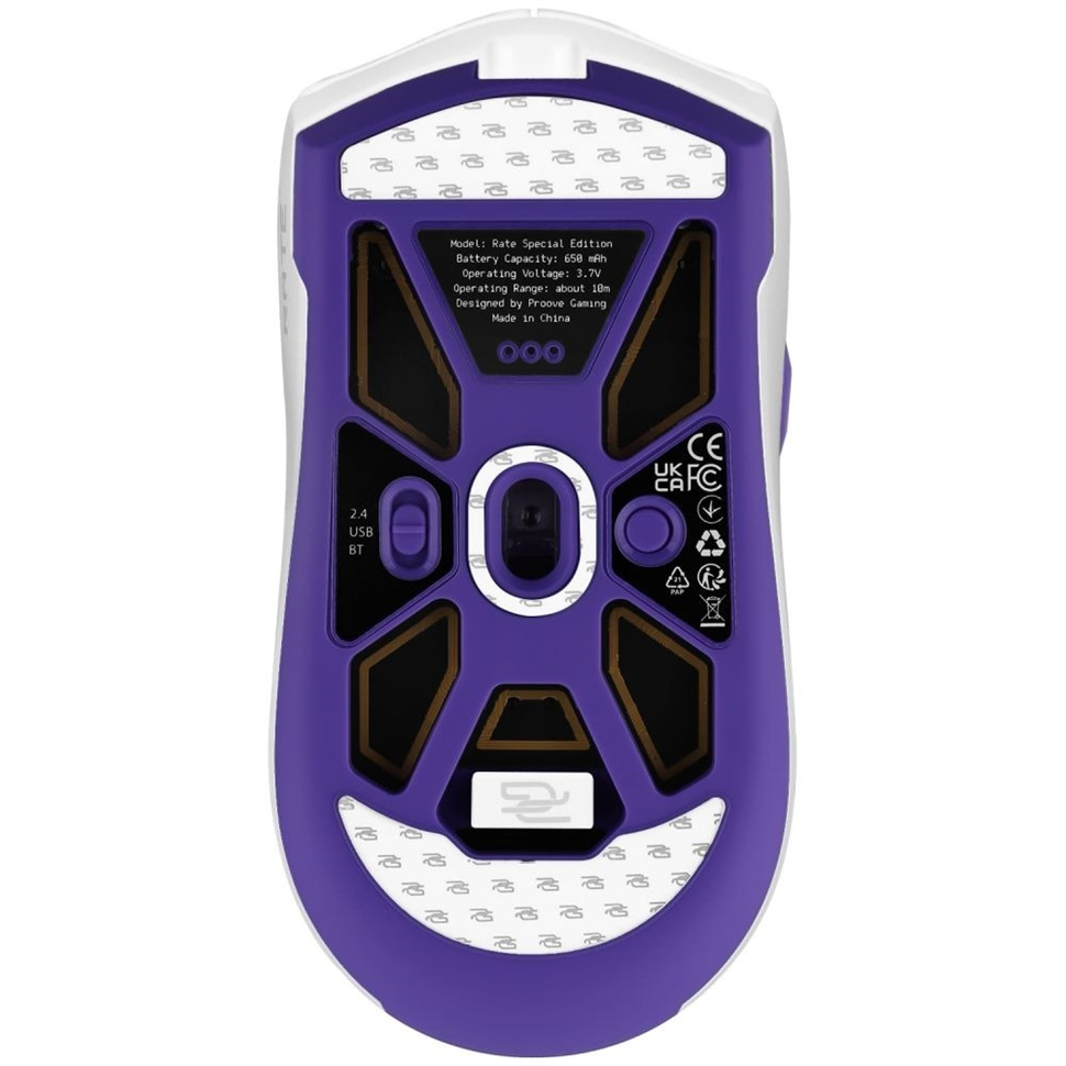 Миша бездротова ігрова Proove Gaming Rate Special Edition Біла Фіолетова (White Purple) 156597 фото