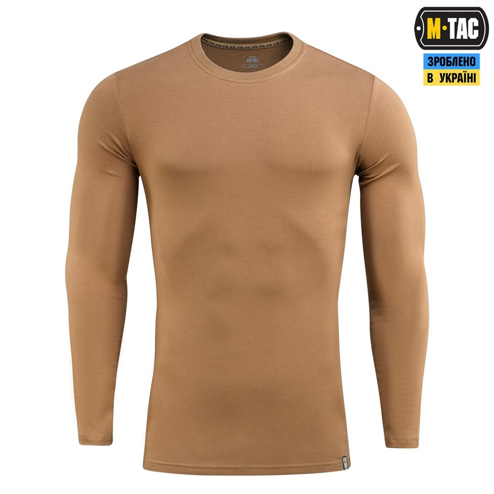 Футболка із довгим рукавом M-Tac 93/7 Коричнева (Coyote Brown) (M) 222381 фото