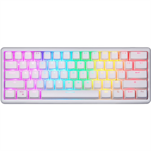 Клавіатура бездротова Motospeed SK66 Gateron Red Hot Swap Біла (White Red) 165435 фото