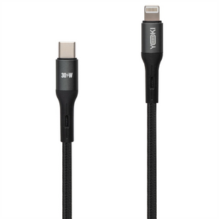 USB кабель Yoki LED YK-LE17 Type C to Lightning 30W 1.2м Чорний (Black) 146638 фото