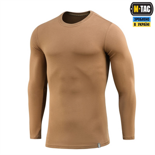 Футболка із довгим рукавом M-Tac 93/7 Коричнева (Coyote Brown) (M) 222381 фото
