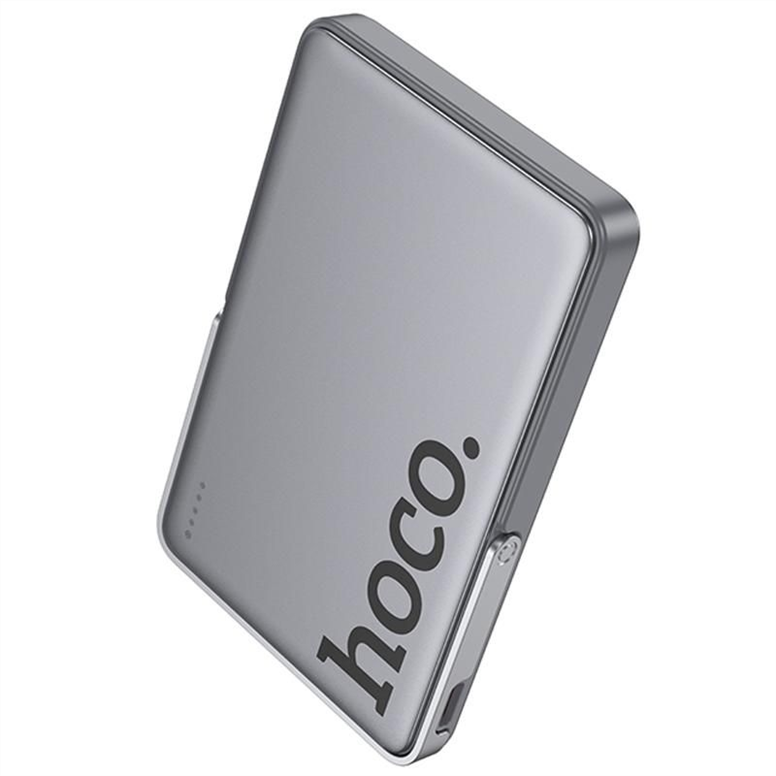 PowerBank 5000 mAh Hoco Q36 Sunlight magnetic suction+holder PD20W з БЗП Сірий (Grey) 210489 фото