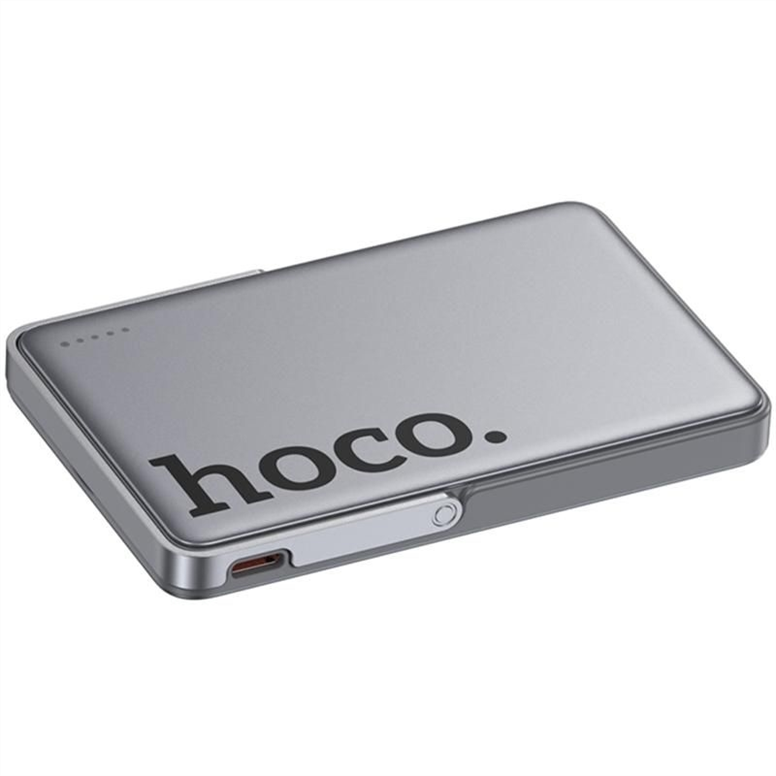 PowerBank 5000 mAh Hoco Q36 Sunlight magnetic suction+holder PD20W з БЗП Сірий (Grey) 210489 фото