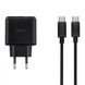 Зарядний пристрій Hoco CS42A (1USB+1USB-C) PD 30W+ кабель Type-C to Type-C Чорна (Black) 131432 фото 1