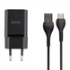Зарядний пристрій Hoco N26 QC3.0 + кабель Type-C Чорний (Black) 128888 фото 1