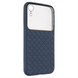 Чохол накладка для iPhone XR Baseus Glass & Weaving Синя (Blue) 82014 фото 4