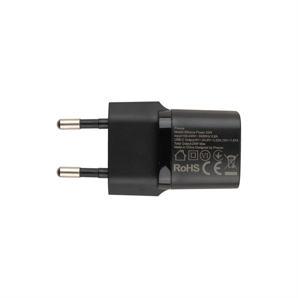 Зарядний пристрій Proove Silicone Power 20W USB-C Чорний (Black) 119793 фото