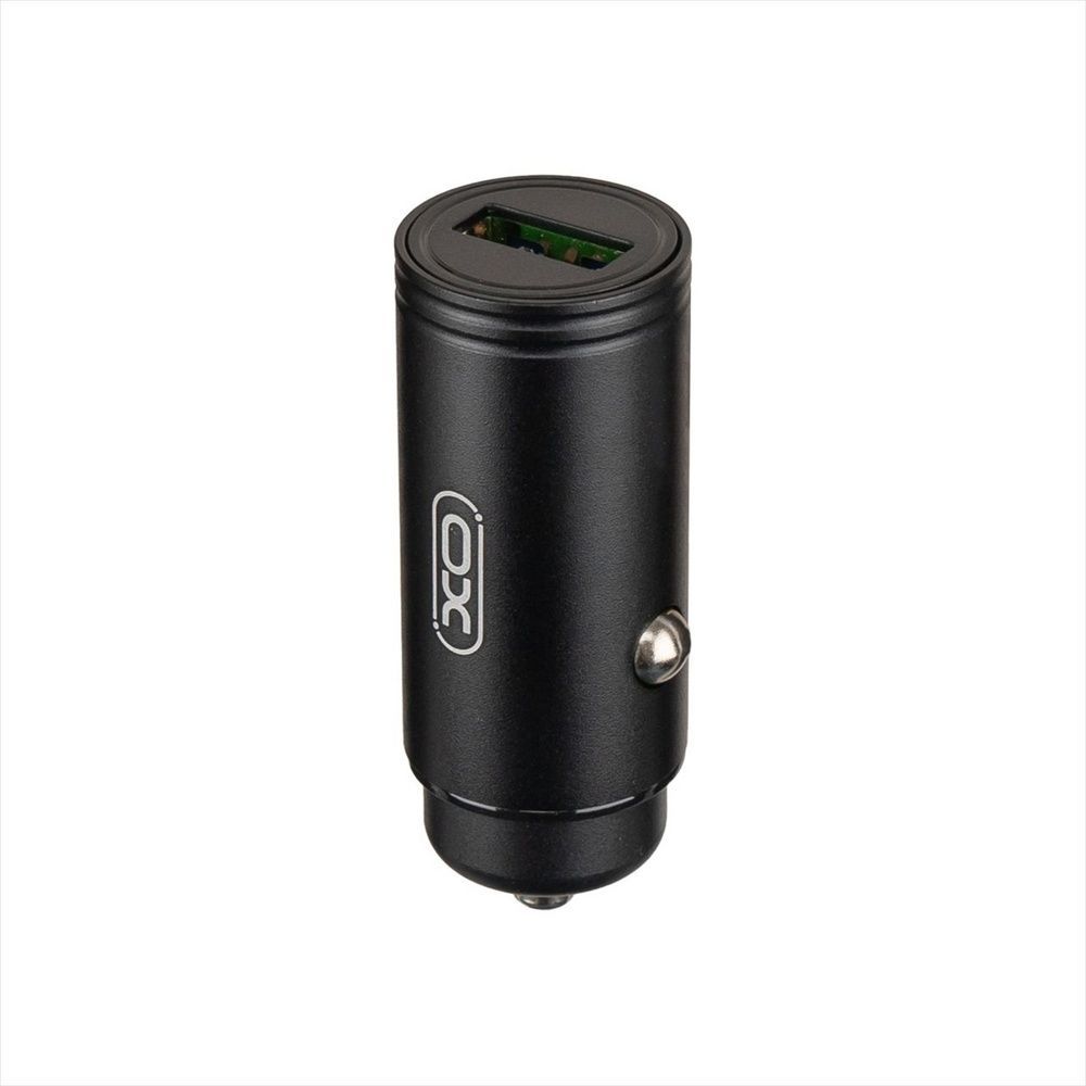 Автомобільний зарядний пристрій XO CC39 single USB QC3.0 18W 3A + кабель Micro-USB Чорний (Black) 103071 фото