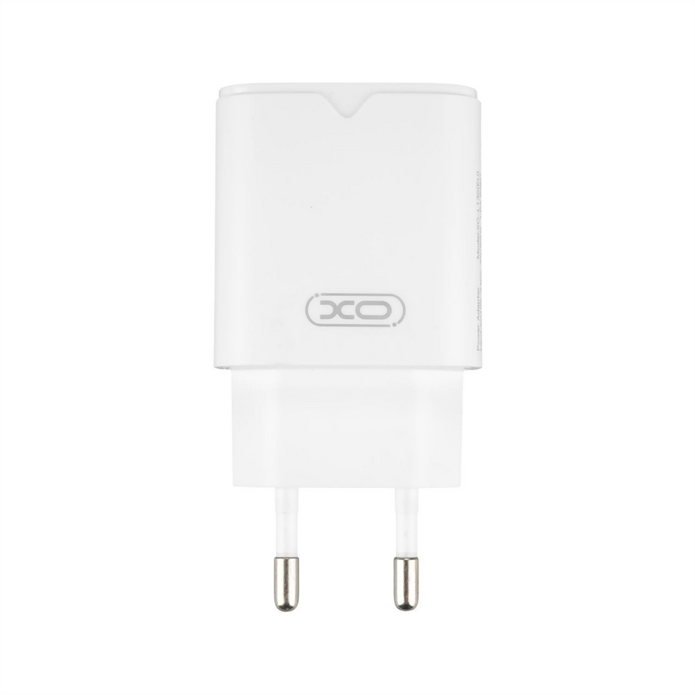 Зарядний пристрій XO L130 (1USB + 1USB-C) PD&QC3.0 30W 3A + кабель Type-C to Type-C Білий (White) 127056 фото