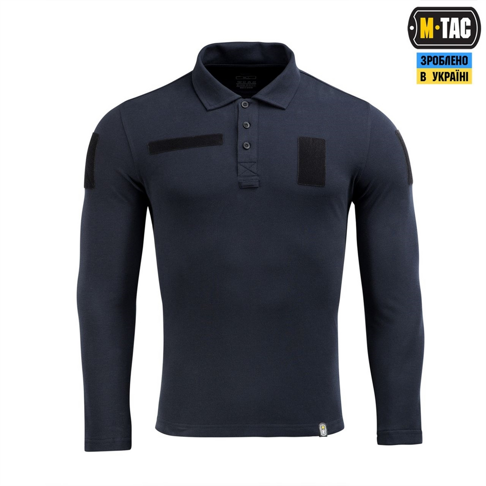 Поло M-Tac тактичне довгий рукав 65/35 Синє (Dark Navy Blue) (M) 232438 фото