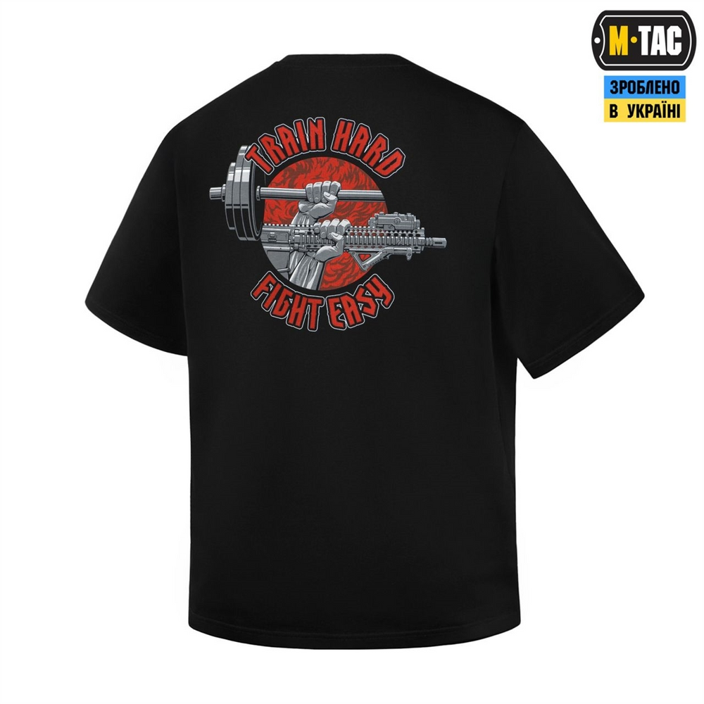Футболка M-Tac Train Hard Oversized Cotton Hard Чорна (Black) (M) 234968 фото