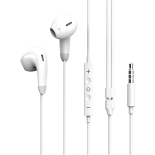 Навушники з мікрофоном ColorWay 3.5 mm Wired Earphone Sound Wave Білі (White) 193945 фото
