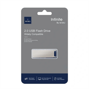 USB Флеш 64Gb WIWU Wi-FD002 Infinite USB 2.0 Срібна (Silver) 192379 фото