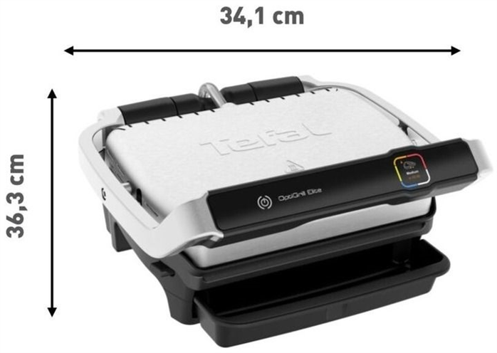 Гриль Tefal OptiGrill Elite GC750D30 Срібний (Silver) 151854 фото