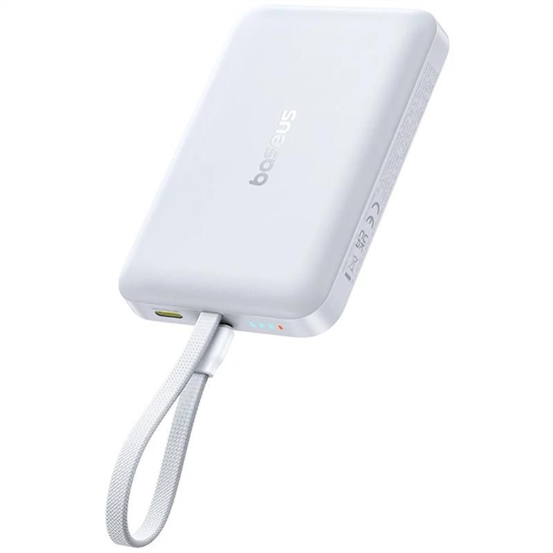 PowerBank 10000 mAh Baseus EnerFill FM11 30W з БЗП with cable Білий (White) 245956 фото